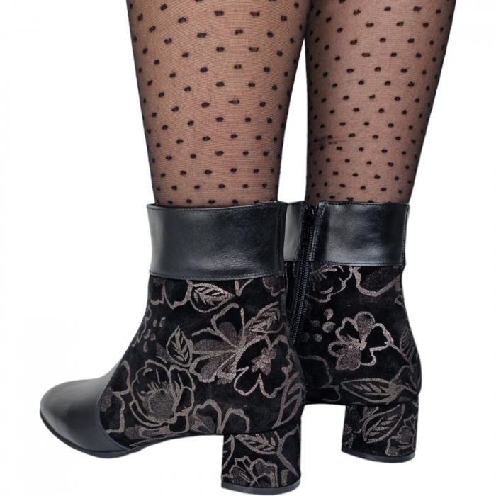 Ghete Damă Elegante Din Piele Naturală Neagră 9574 [2]