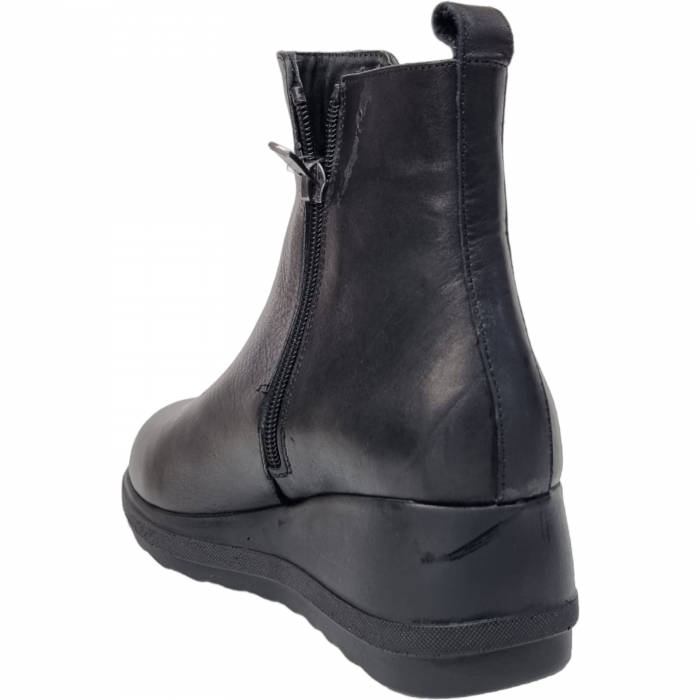 Ghete Damă Casual Din Piele Naturală Neagră 8591 [4]