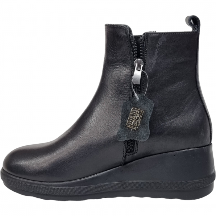 Ghete Damă Casual Din Piele Naturală Neagră 8591 [5]