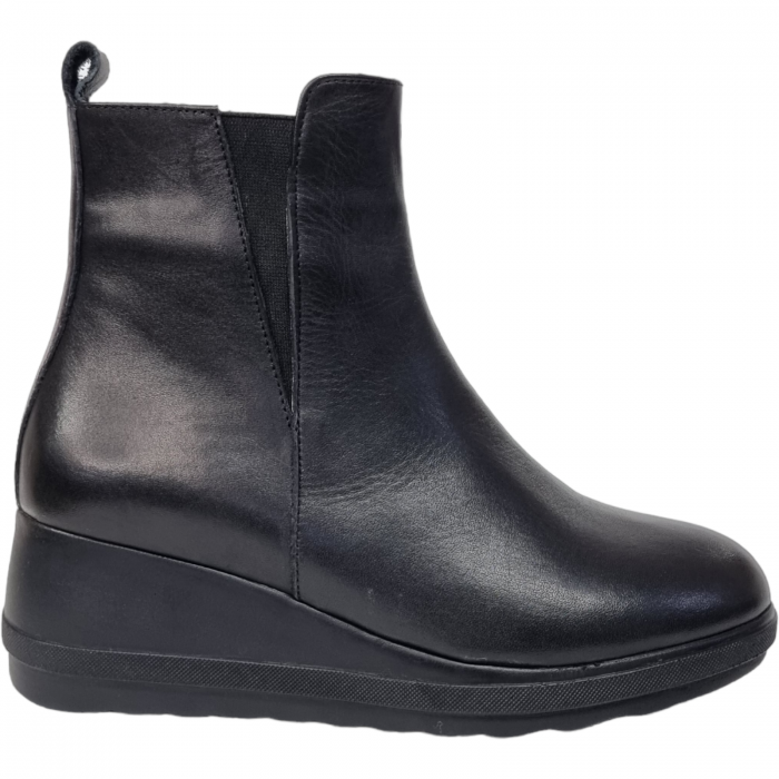 Ghete Damă Casual Din Piele Naturală Neagră 8591 [2]
