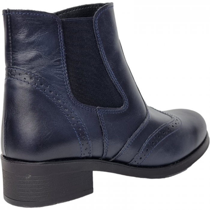 Ghete Damă Casual Din Piele Naturală Blue 8594 [9]