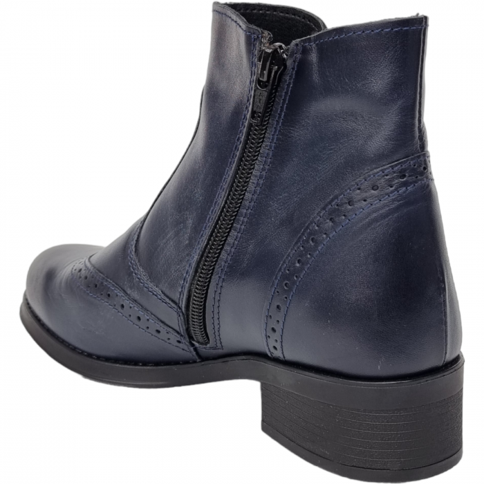 Ghete Damă Casual Din Piele Naturală Blue 8594 [8]