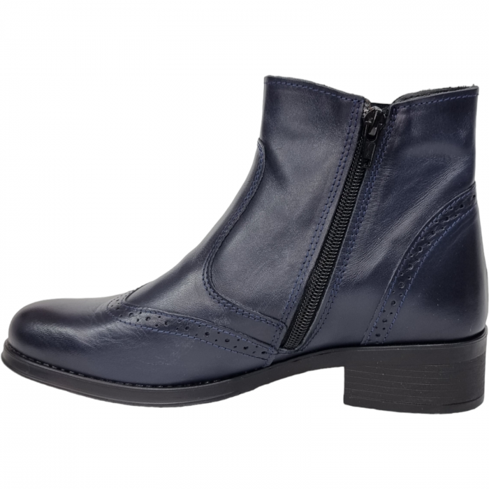 Ghete Damă Casual Din Piele Naturală Blue 8594 [7]