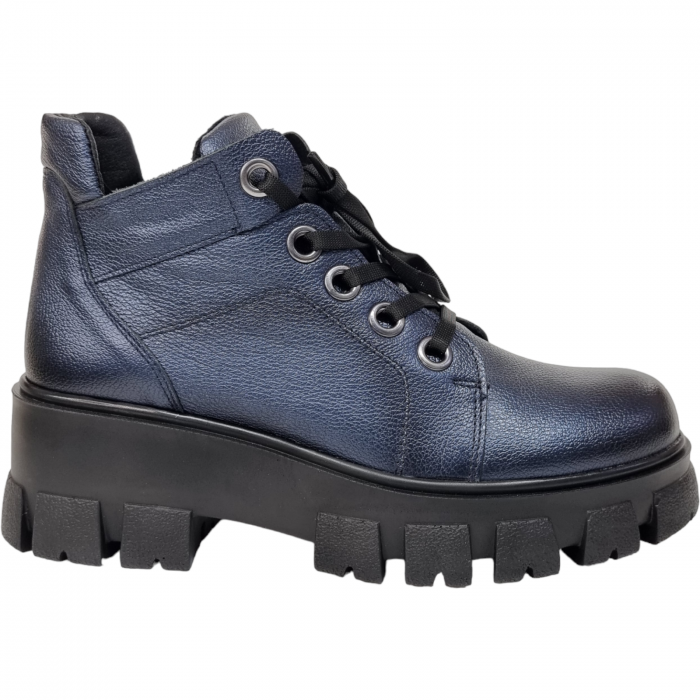 Ghete Damă Casual Din Piele Naturală Blue 8602 [7]