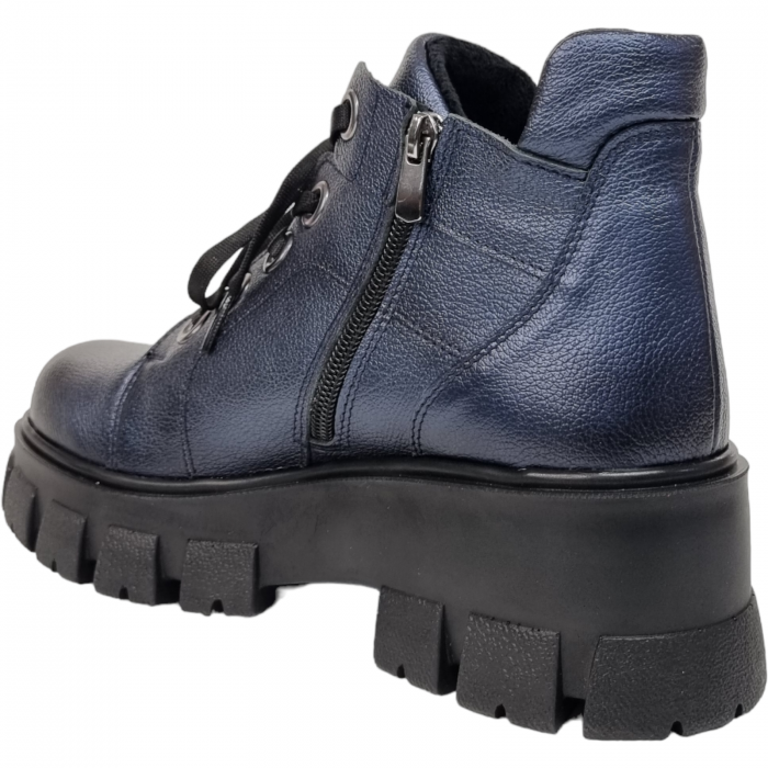 Ghete Damă Casual Din Piele Naturală Blue 8602 [5]