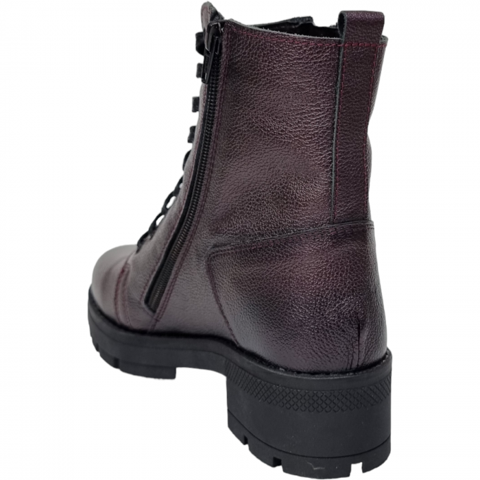 Ghete Damă Casual Din Piele Naturală Bordo 8592 [3]