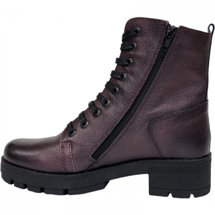 Ghete Damă Casual Din Piele Naturală Bordo 8592 [4]