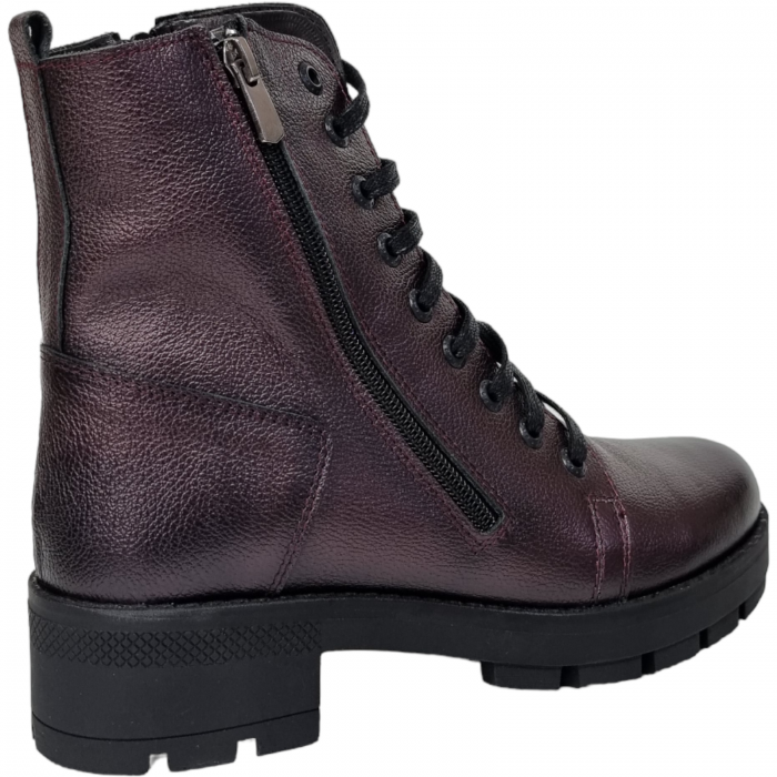 Ghete Damă Casual Din Piele Naturală Bordo 8592 [2]