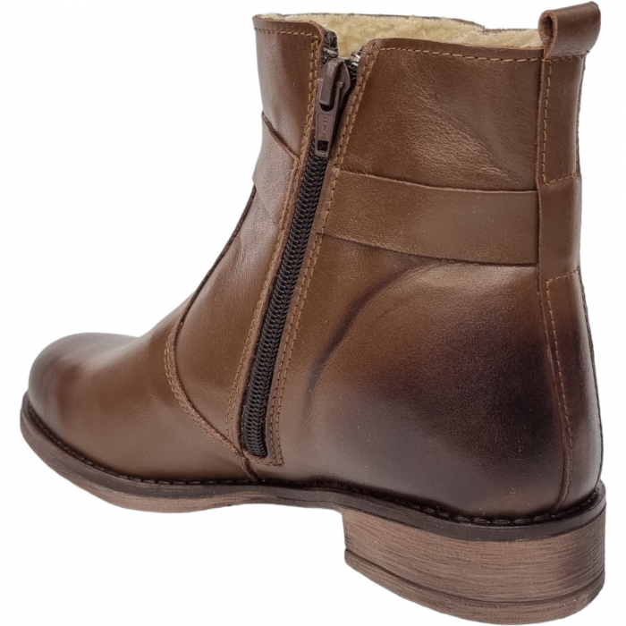Ghete Damă Casual Din Piele Naturală Maro 8603 [9]