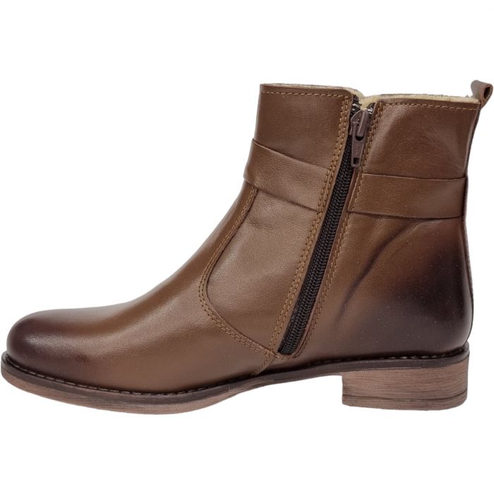Ghete Damă Casual Din Piele Naturală Maro 8603 [7]