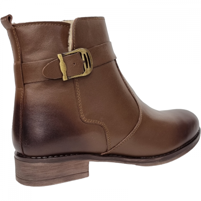 Ghete Damă Casual Din Piele Naturală Maro 8603 [8]