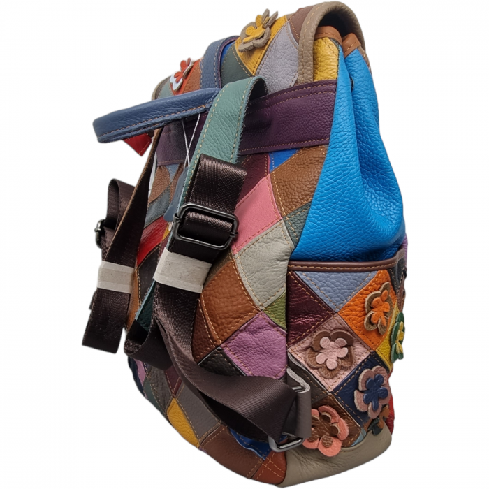 Ghiozdan Damă Din Piele Naturală Multicolor 11008 [4]