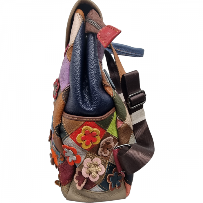 Ghiozdan Damă Din Piele Naturală Multicolor 11008 [2]