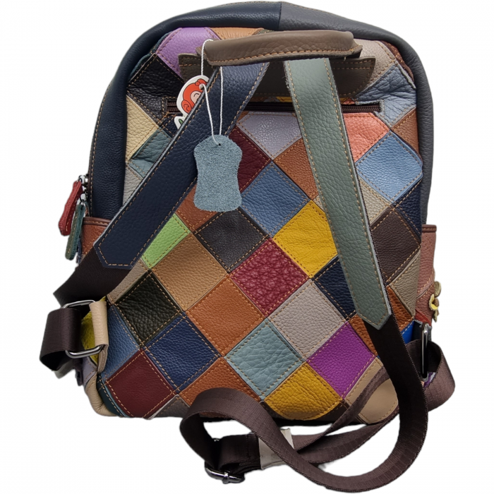 Ghiozdan Damă Din Piele Naturală Multicolor  11009 [2]