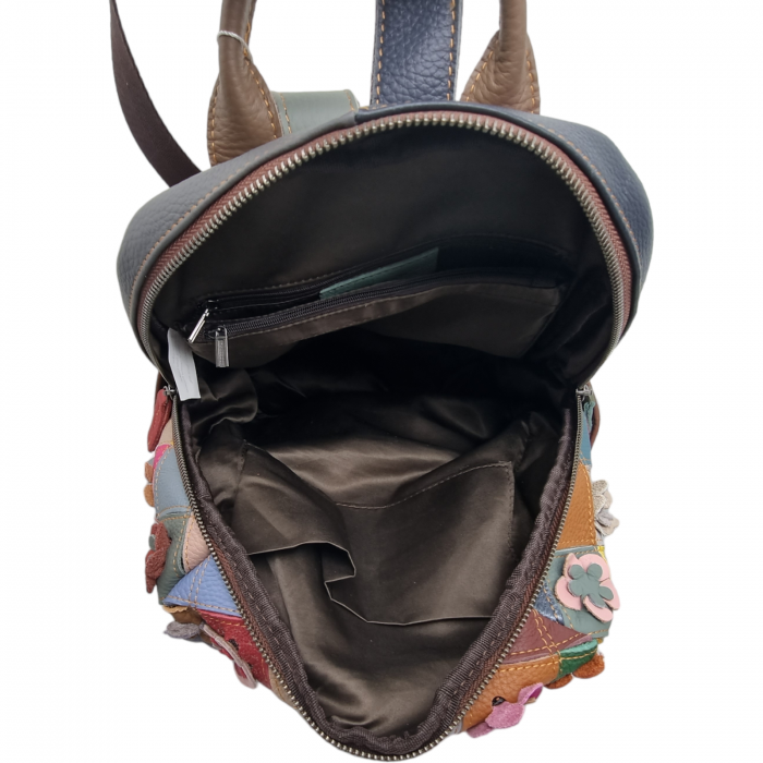 Ghiozdan Damă Din Piele Naturală Multicolor  11009 [4]