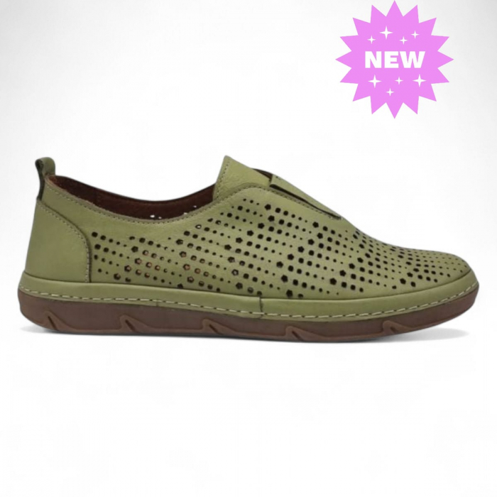 Pantofi Damă Casual Din Piele Naturală Avocado 4013 [1]