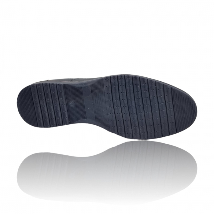 Pantofi Bărbați Casual Confort Din Piele Naturală Blue Și Maro 386 [5]