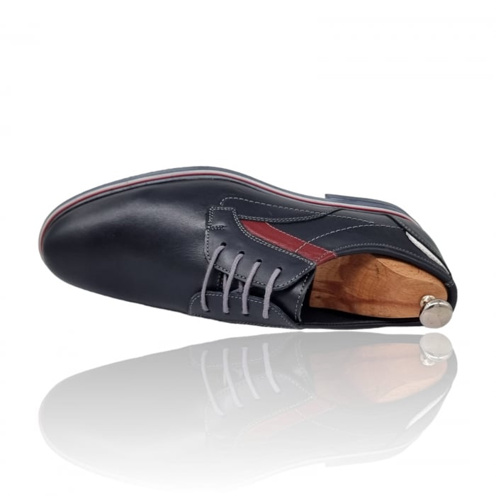 Pantofi Bărbați Casual Confort Din Piele Naturală Blue 2500 [2]