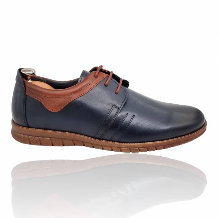 Pantofi Bărbați Casual Din Piele Naturală Blue 1316 [1]