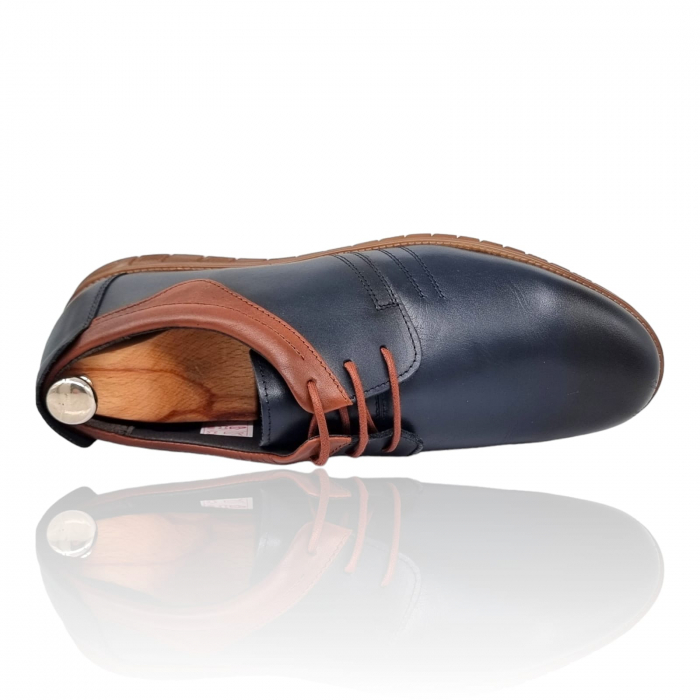 Pantofi Bărbați Casual Din Piele Naturală Blue 1316 [3]