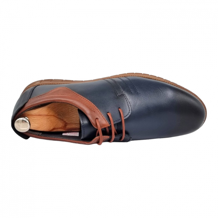 Pantofi Bărbați Casual Din Piele Naturală Blue 1316 [9]