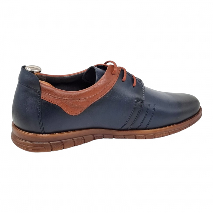Pantofi Bărbați Casual Din Piele Naturală Blue 1316 [13]