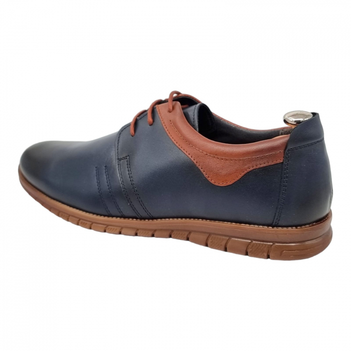Pantofi Bărbați Casual Din Piele Naturală Blue 1316 [11]