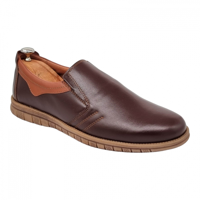 Pantofi Bărbați Casual Din Piele Naturală Maro 1307 [2]