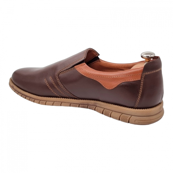 Pantofi Bărbați Casual Din Piele Naturală Maro 1307 [8]