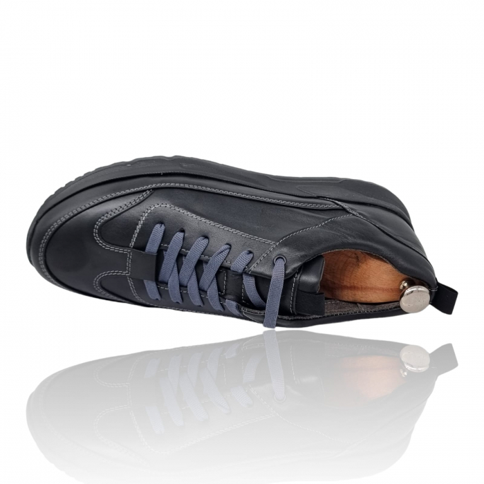 Pantofi Bărbați Casual Din Piele Naturală Neagră 1215 [5]