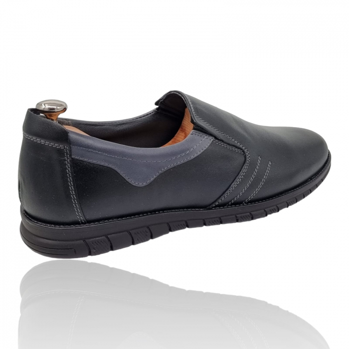 Pantofi Bărbați Casual Din Piele Naturală Neagra 1305 [2]