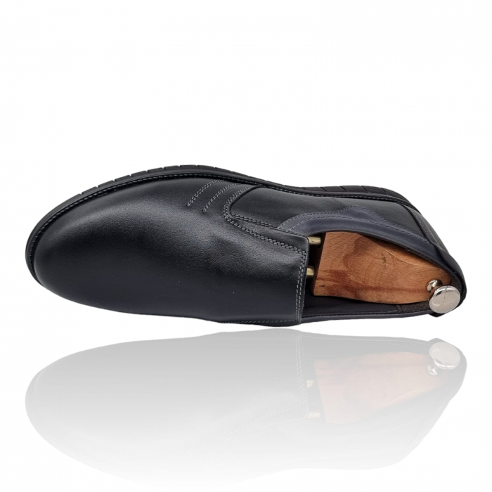 Pantofi Bărbați Casual Din Piele Naturală Neagra 1305 [6]