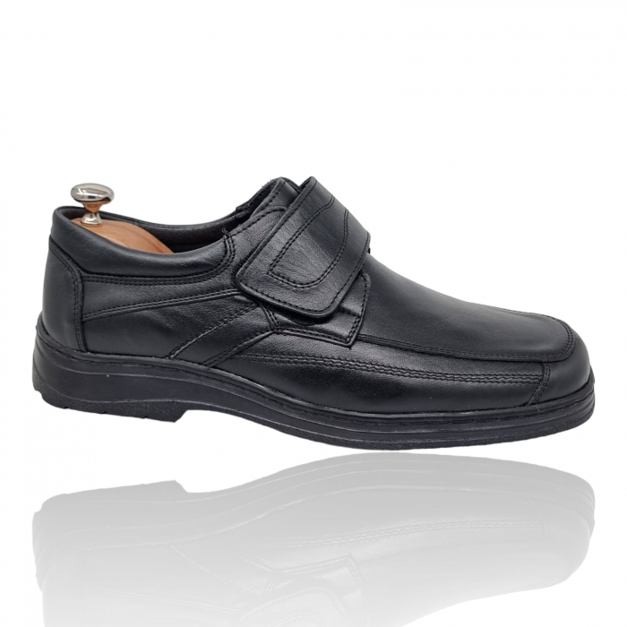 Pantofi Bărbați Casual Din Piele Naturală Neagra 1308 [4]
