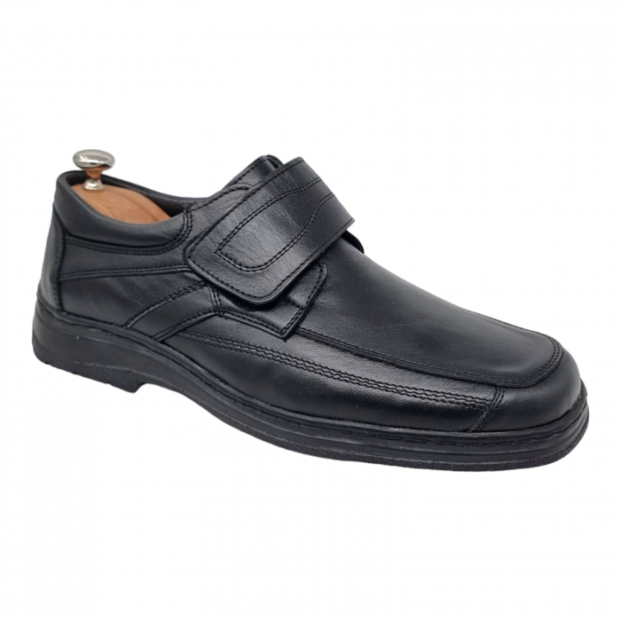 Pantofi Bărbați Casual Din Piele Naturală Neagra 1308 [9]