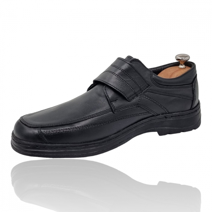 Pantofi Bărbați Casual Din Piele Naturală Neagra 1308 [5]