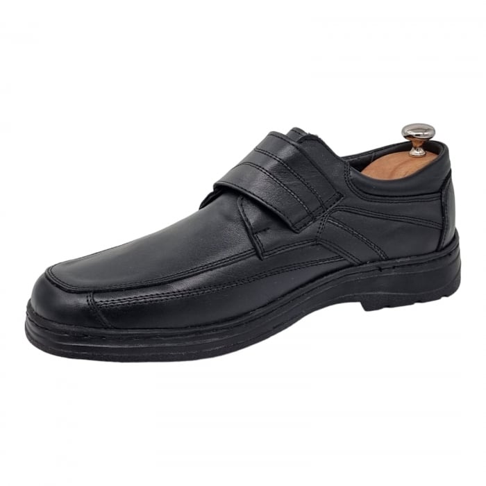 Pantofi Bărbați Casual Din Piele Naturală Neagra 1308 [10]