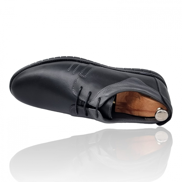 Pantofi Bărbați Casual Din Piele Naturală Neagra 2561 [5]