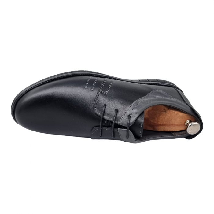 Pantofi Bărbați Casual Din Piele Naturală Neagra 2561 [8]