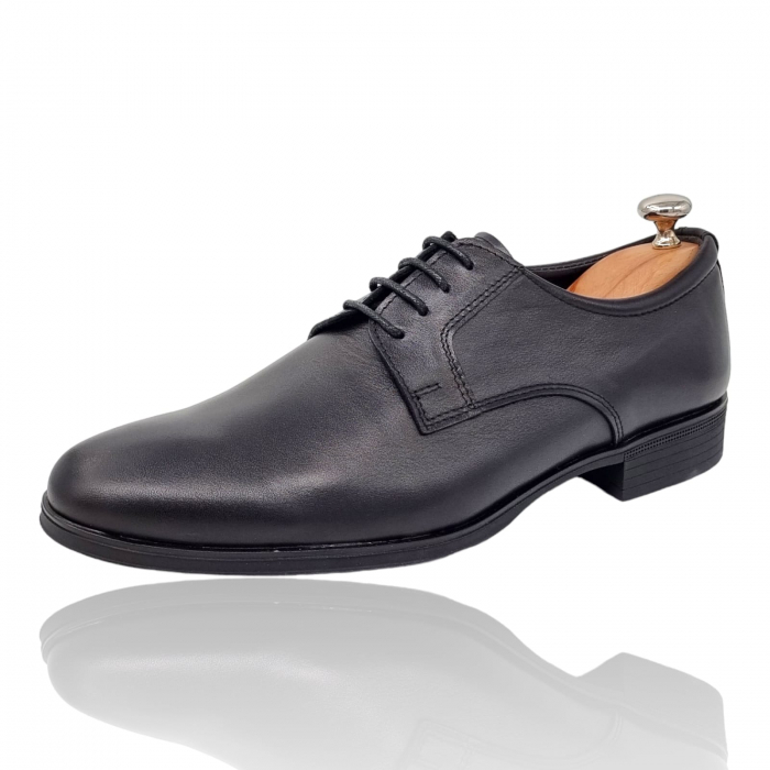 Pantofi Bărbați Casual Din Piele Naturală Neagra 1314 [4]
