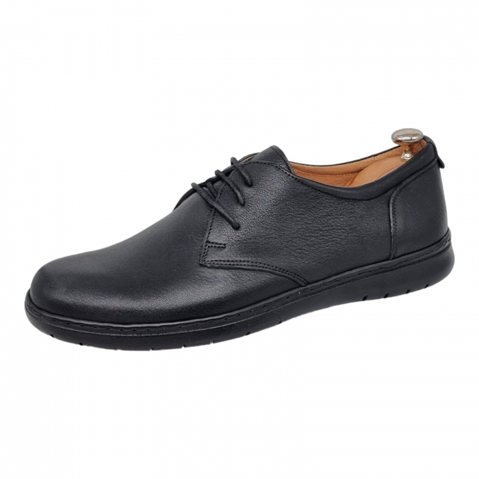 Pantofi Bărbați Casual Din Piele Naturală Neagra 1323 [12]