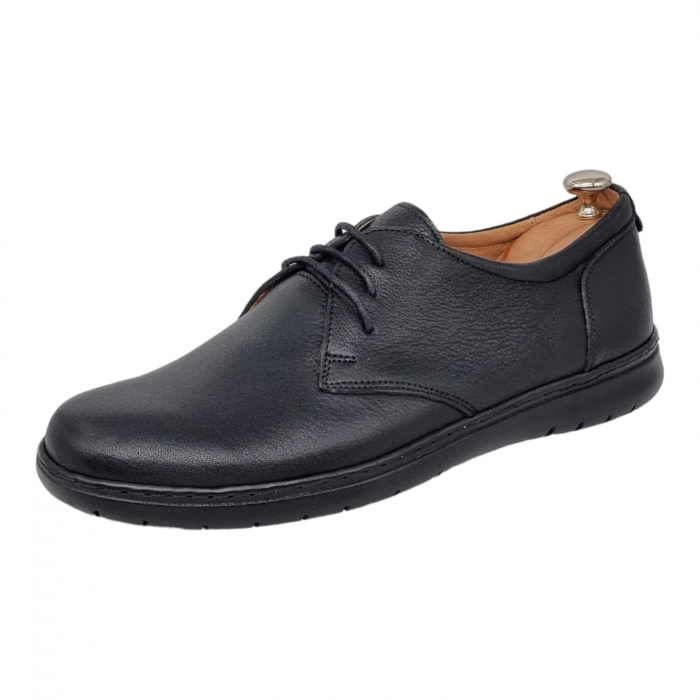 Pantofi Bărbați Casual Din Piele Naturală Neagra 1323 [11]