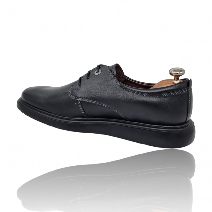 Pantofi Bărbați Casual Din Piele Naturală Negru 1301 [2]