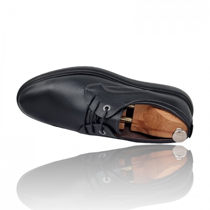 Pantofi Bărbați Casual Din Piele Naturală Negru 1301 [6]