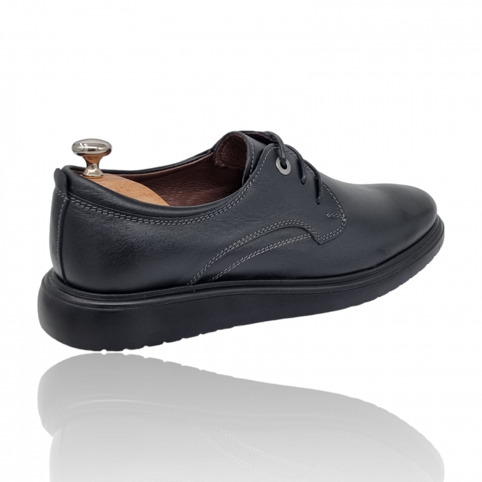 Pantofi Bărbați Casual Din Piele Naturală Negru 1301 [8]