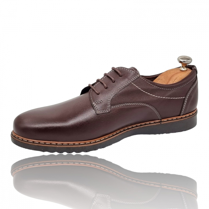 Pantofi Bărbați Casual Din Piele Naturală maro 1304 [4]