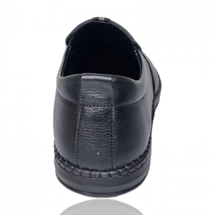 Pantofi Bărbați Casual Din Piele Naturală Negru 1300 [3]