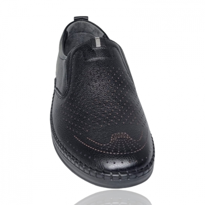 Pantofi Bărbați Casual Din Piele Naturală Negru 1300 [5]