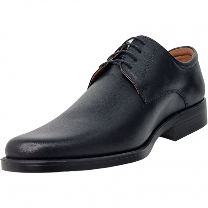 Pantofi Bărbați Eleganți Din Piele Naturală Neagră 1653 [3]