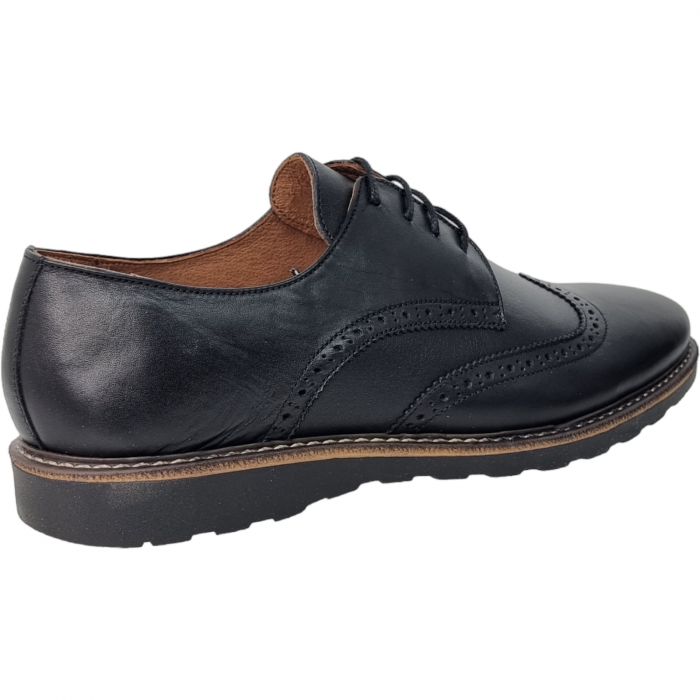 Pantofi Bărbați Eleganți Din Piele Naturală Neagră 1654 [6]