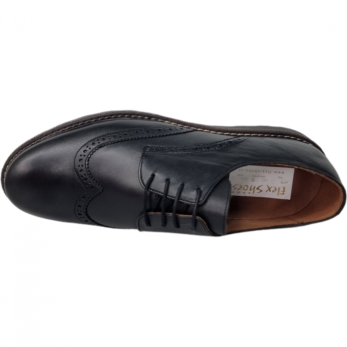 Pantofi Bărbați Eleganți Din Piele Naturală Neagră 1654 [4]